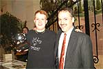 Champion Tyler Hinman and Will Shortz