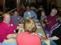 Cru Dinner &mdash; Carol Brand, Sheila Zacken, J!m Jenista, Nancy Baker and Denny Baker