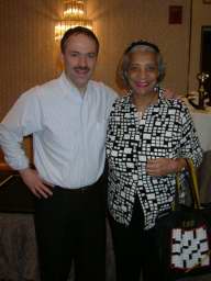 Will Shortz and the always crossword stylish Eleanor Dantignac