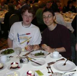 Tyler Hinman with Michael Shteyman at Sunday lunch