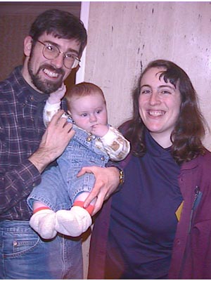 Owen O'Donnell, Evan O'Donnell, and puzzler Amy Goldstein