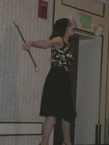 Ellen Ripstein and her twirling baton