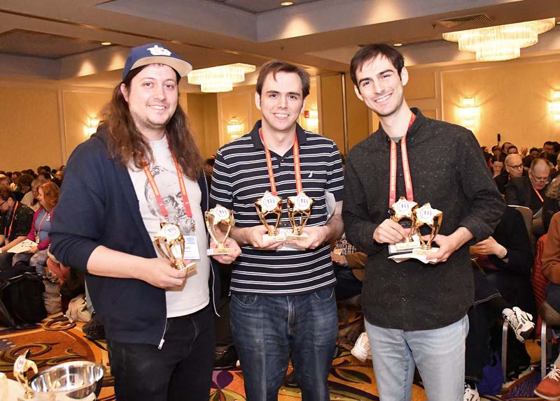 Division C Winners Sam Doucet (1st), Ryan Smith (3rd), and Adam Isaacson (2nd)